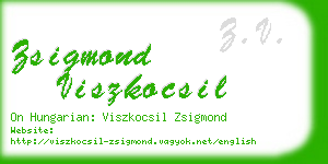 zsigmond viszkocsil business card